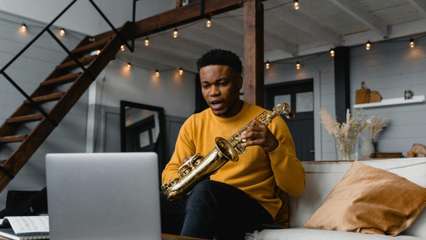 student during their private music lessons in northern virginia