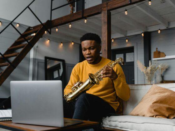 student during their private music lessons in northern virginia